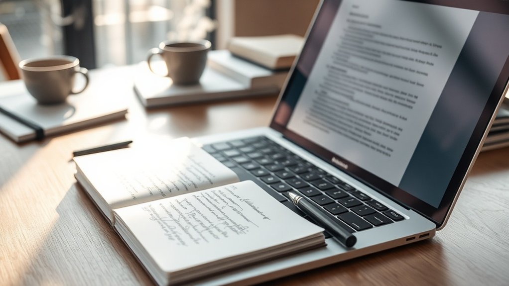 funcionalidades da ferramenta de escrita automática