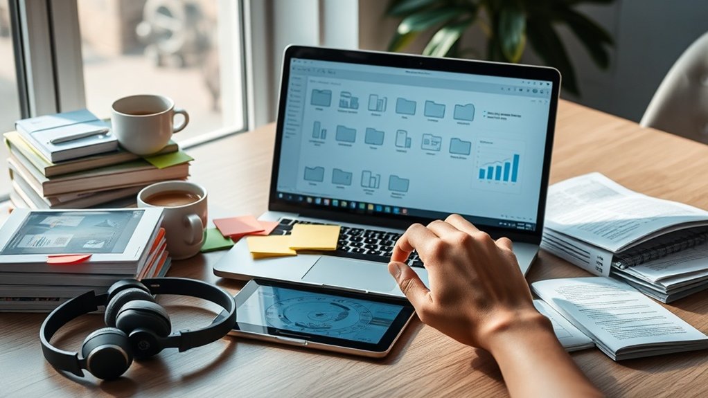 organização eficaz de material de pesquisa